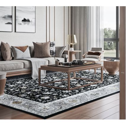 GRECE orientális szőnyeg 120x170 cm 2150 g/m2 fekete/szürke/fehér