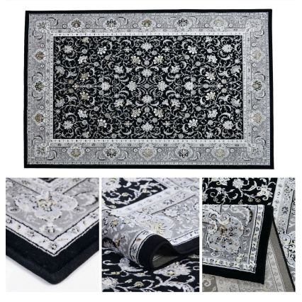 GRECE orientális szőnyeg 120x170 cm 2150 g/m2 fekete/szürke/fehér