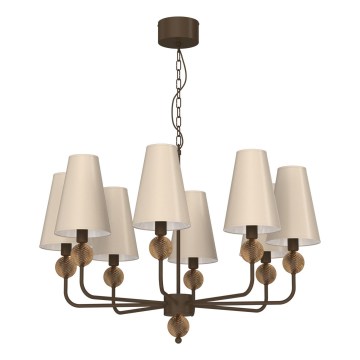 GRENADA láncos csillár 8xE14/15W/230V bézs