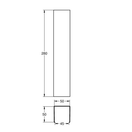 GROHE 1010090000 - Szögletes szifonburkolat, fényes króm