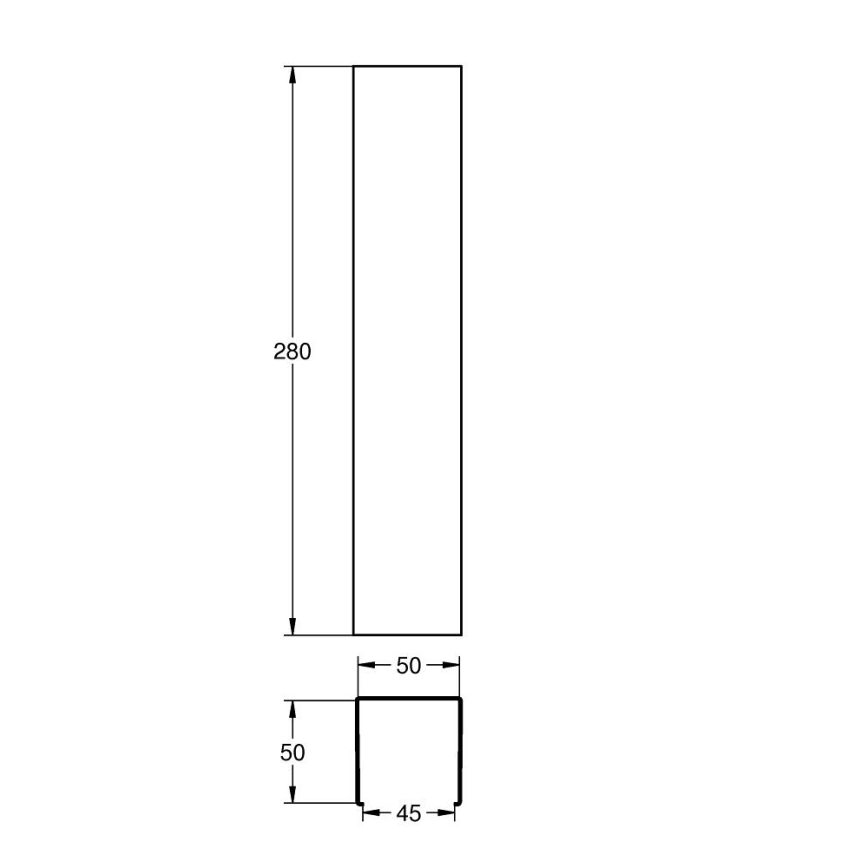 GROHE 1010090000 - Szögletes szifonburkolat, fényes króm