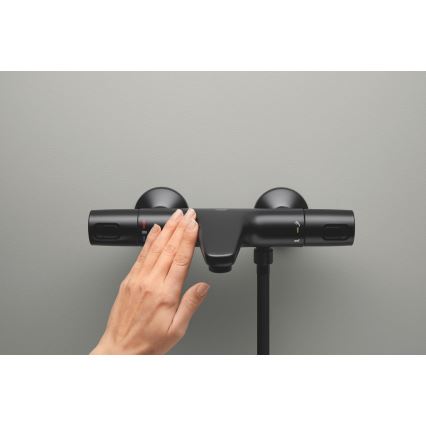 GROHE 1022162432 - PRECISION TREND DN 15 termosztátos kádcsaptelep, fekete