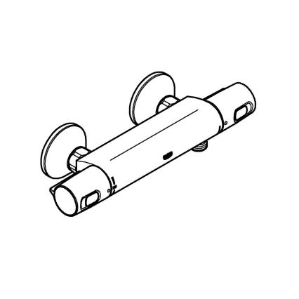 GROHE 1022172432 - PRECISION TREND termosztátos zuhanycsaptelep fekete