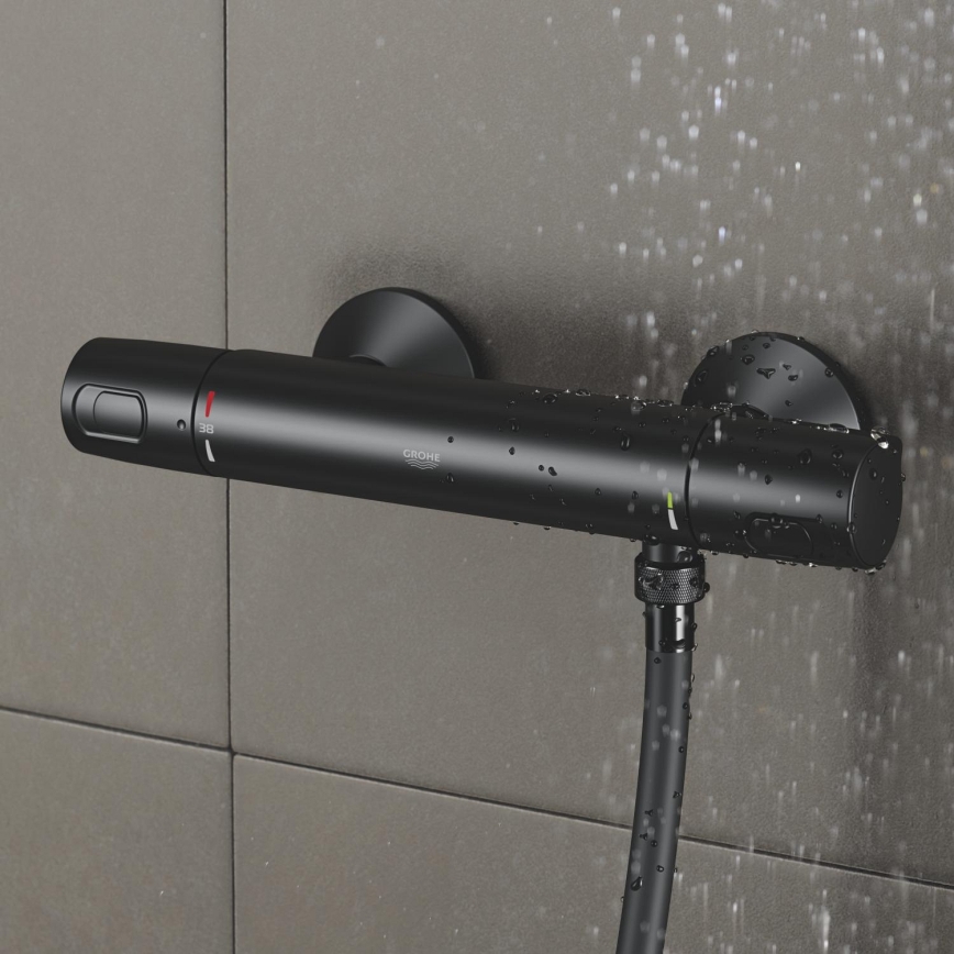 GROHE 1022172432 - PRECISION TREND termosztátos zuhanycsaptelep fekete