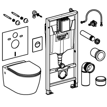 GROHE 103846SH00 - 5 az 1-ben szett SOLIDO 1,13 m kerámia/fehér