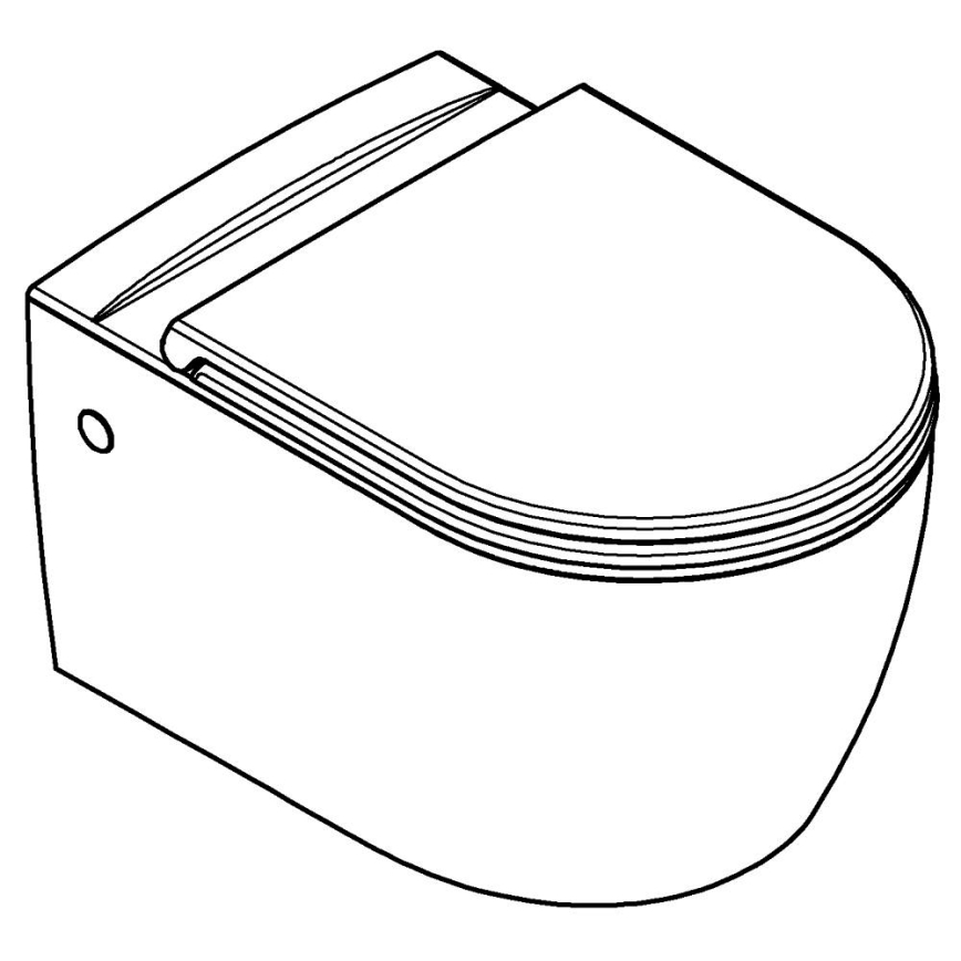 GROHE 103848SH00 - Felfüggesztett WC START ROUND CERAMIC 368 × 543 mm tartós fehér