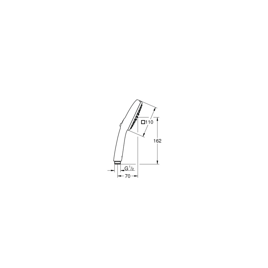GROHE 1053162431 - VITALIO COMFORT 110 kézi zuhany, 600 mm, fekete
