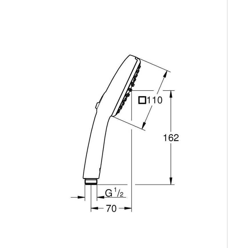 GROHE 1053162431 - VITALIO COMFORT 110 kézi zuhany, 600 mm, fekete