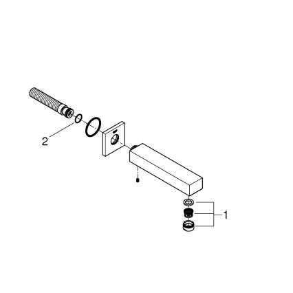 GROHE 13303000 - EUROCUBE kádlefolyó 170 mm, fényes króm