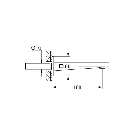 GROHE 13404003 - Kádleeresztő PLUS 168 mm fényes króm