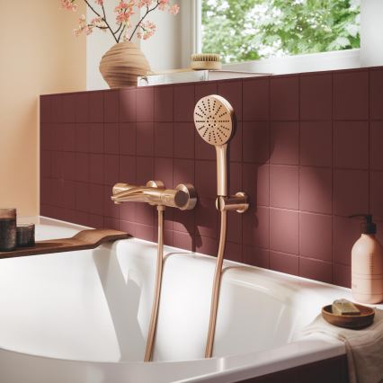 GROHE 134863DL00 - VITALIO JOY+ kézi zuhany, 120 mm, szálcsiszolt réz