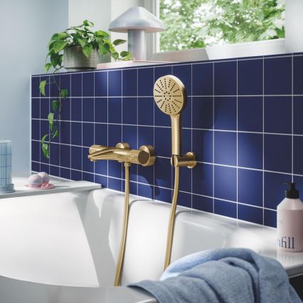 GROHE 134863GN00 - VITALIO JOY+ kézi zuhany, 120 mm, szálcsiszolt arany