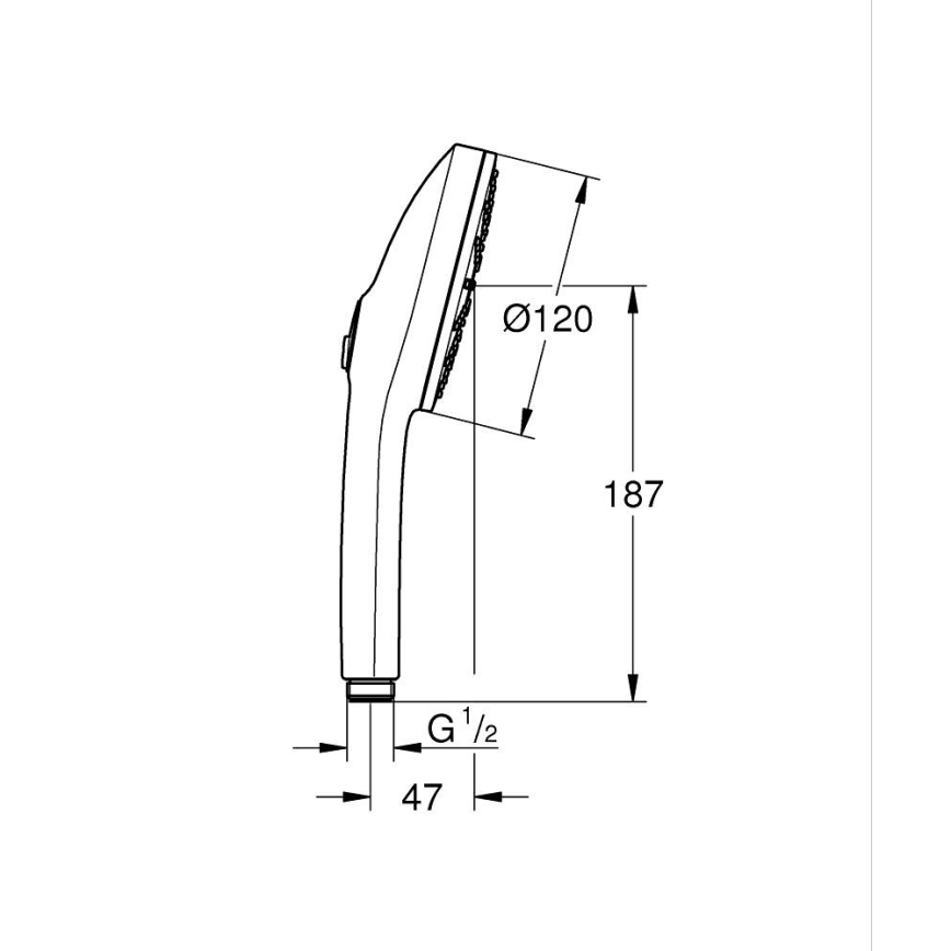 GROHE 134863GN00 - VITALIO JOY+ kézi zuhany, 120 mm, szálcsiszolt arany