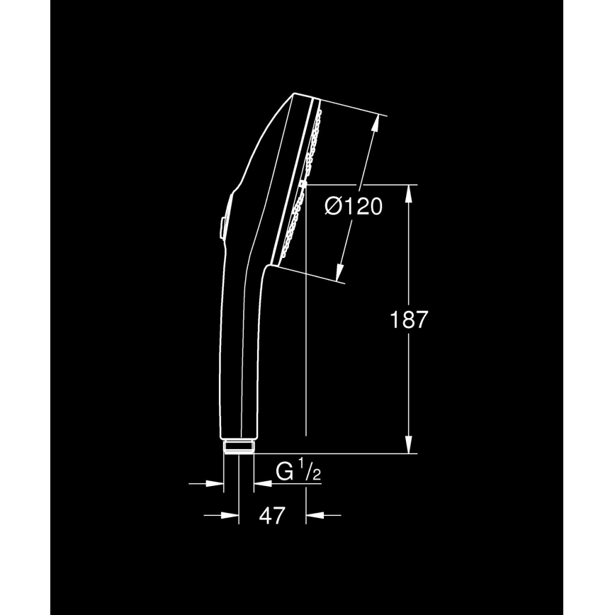 GROHE 1348640000 - VITALIO JOY+ 120 mm kézi zuhany, fényes króm
