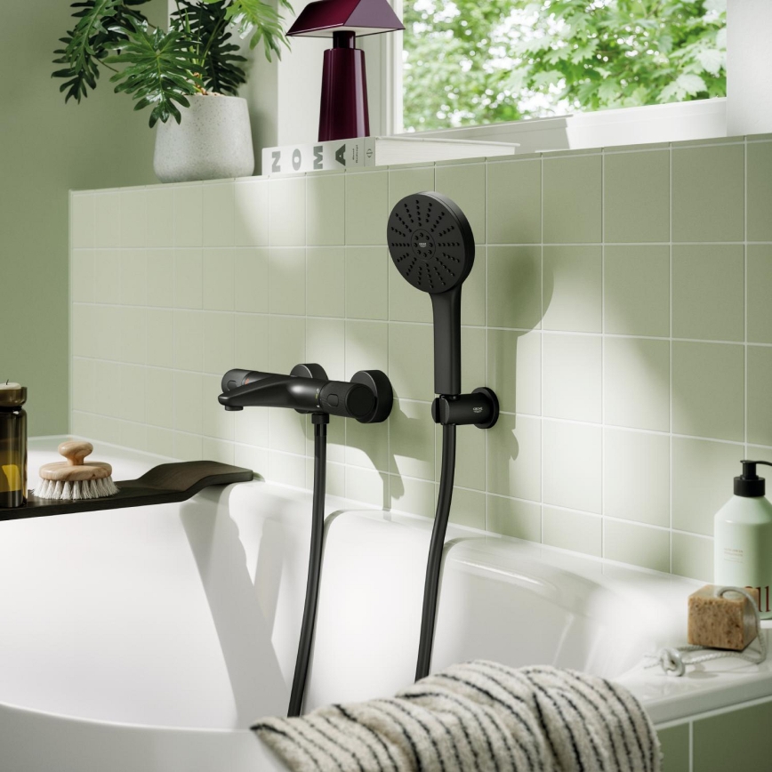 GROHE 1348652430 - VITALIO JOY+ 120 mm fekete zuhanyszett