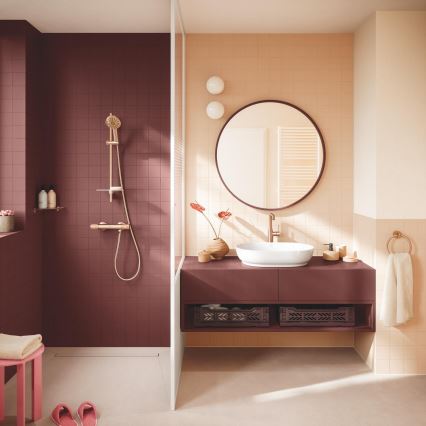 GROHE 134866DL00 - VITALIO JOY+ 120 mm zuhanyszett, rézszínű
