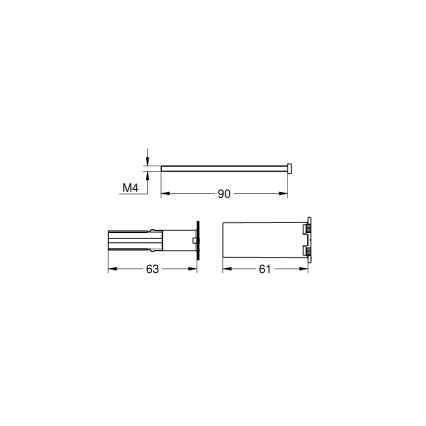 GROHE 14058000 - Univerzális 25 mm-es hosszabbítókészlet