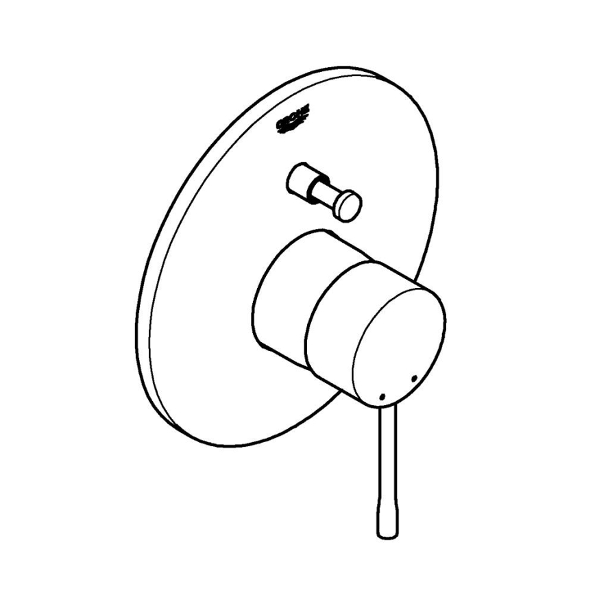 GROHE 19285001 - ESSENCE falba építhető kádcsaptelep, fényes króm