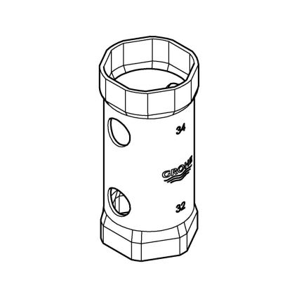 GROHE 19332000 - 34 mm-es kulcs, fényes króm