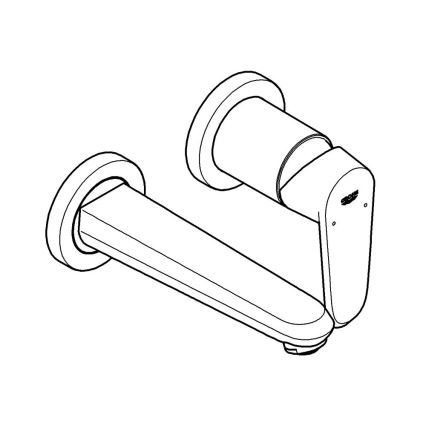 GROHE 19573002 - Kétlyukú mosdócsaptelep EURODISC COSMOPOLITAN 11x17 cm króm