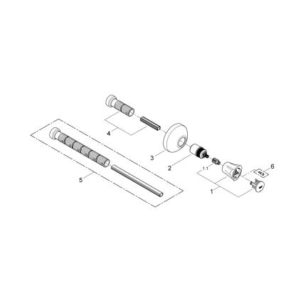 GROHE 19808001 - COSTA L falba süllyesztett szelep felső része, fényes króm