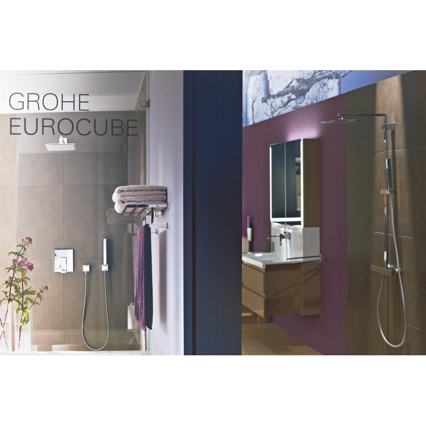 GROHE 19895000 - EUROCUBE 171 mm kétlyukú mosdócsaptelep, fényes króm