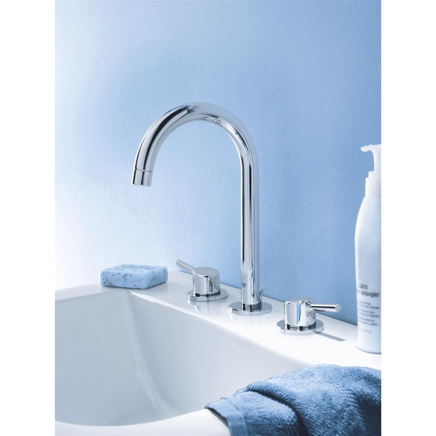 GROHE 20216001 - CONCETTO DN 15 háromlyukú mosdócsaptelep, L méret, króm