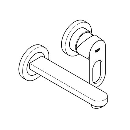 GROHE 20289000 - BAULOOP 110 mm kétlyukú mosdócsaptelep, fényes króm