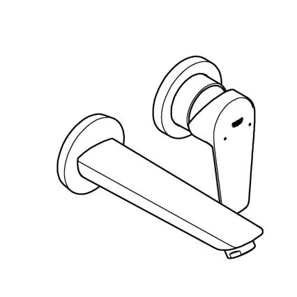 GROHE 20474001 - 177 mm-es mosdócsaptelep falba süllyesztett beépítéshez, fényes króm