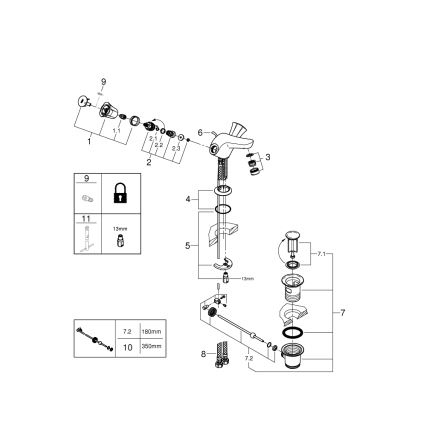 GROHE 21390001 - Mosdó csaptelep COSTA L DN 15 fényes króm