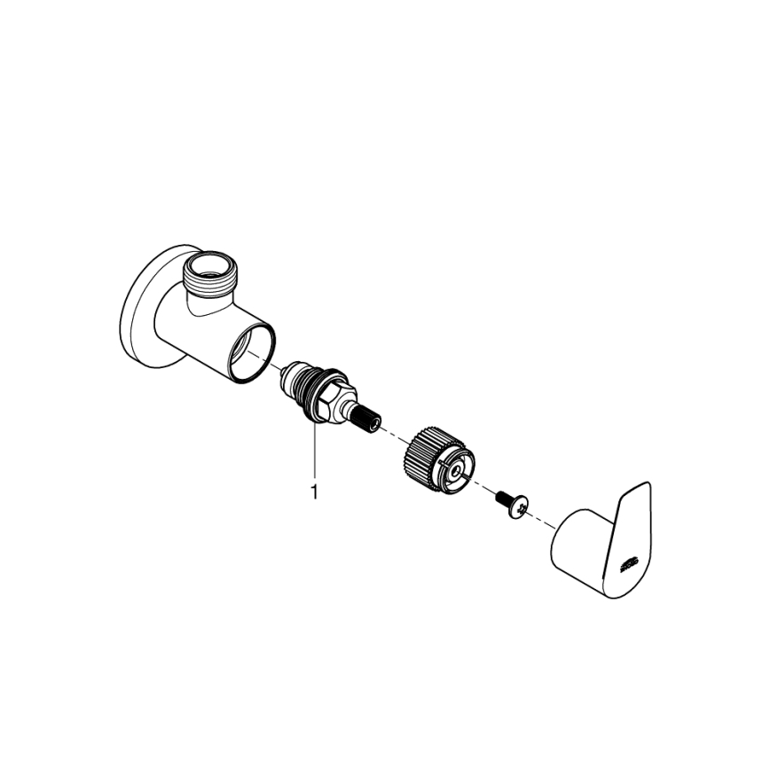 GROHE 22009001 - Sarokszelep DN 15, fényes króm