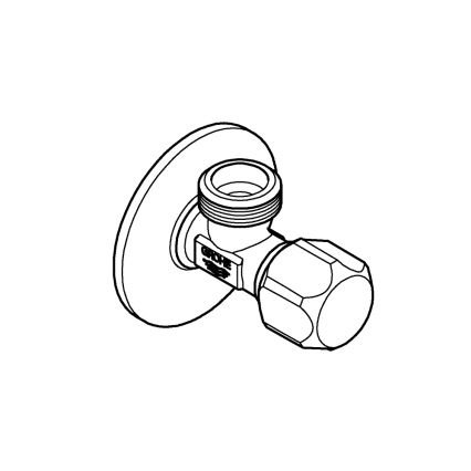 GROHE 22025000 - UNIVERSAL sarokszelep DN 15, fényes króm