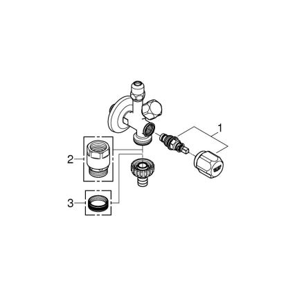 GROHE 22036000 - Kombinált sarokszelep ORIGINAL WAS® DN 15 fényes króm