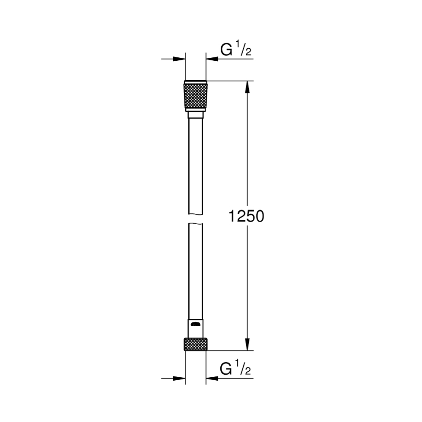 GROHE 22110000 - VITALIOFLEX SILVER zuhanytömlő 1250 mm