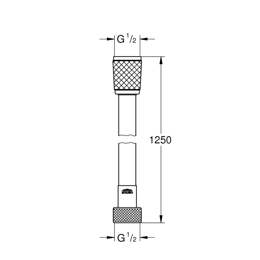 GROHE 22114000 - VITALIOFLEX TREND zuhanytömlő 1250 mm