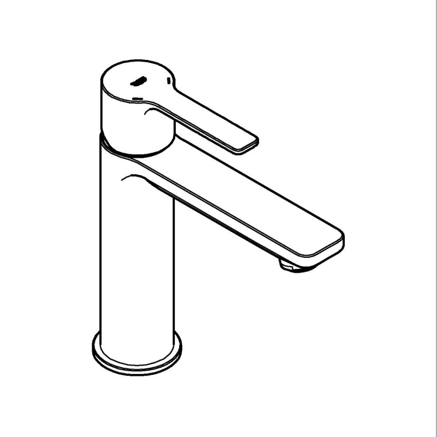 GROHE 23106DC1 - LINEARE mosdócsaptelep DN 15, rozsdamentes acél