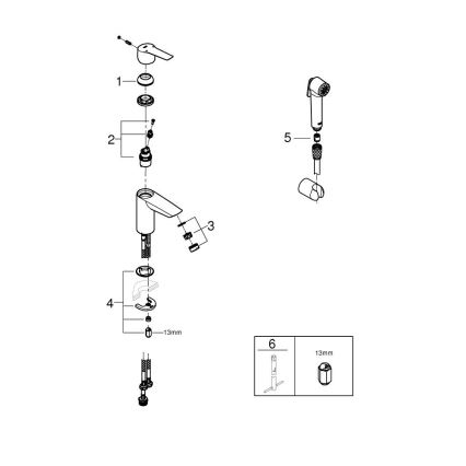 GROHE 231232433 - START mosdócsaptelep DN 15, S méret, fekete