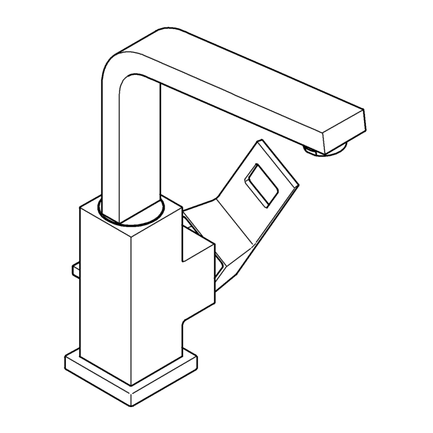 GROHE 23135AL0 - EUROCUBE mosdócsaptelep, L méretű, grafit