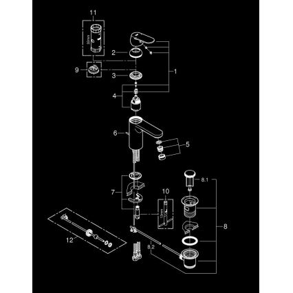GROHE 23325000 - Mosdócsaptelep EUROSMART COSMOPOLITAN M méret króm