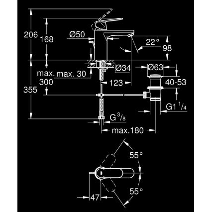 GROHE 23325000 - Mosdócsaptelep EUROSMART COSMOPOLITAN M méret króm
