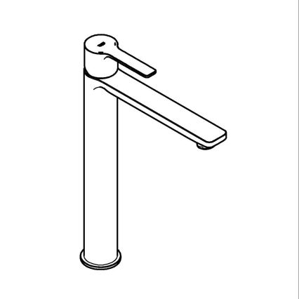 GROHE 23405DC1 - LINEARE mosdócsaptelep DN 15, rozsdamentes acél