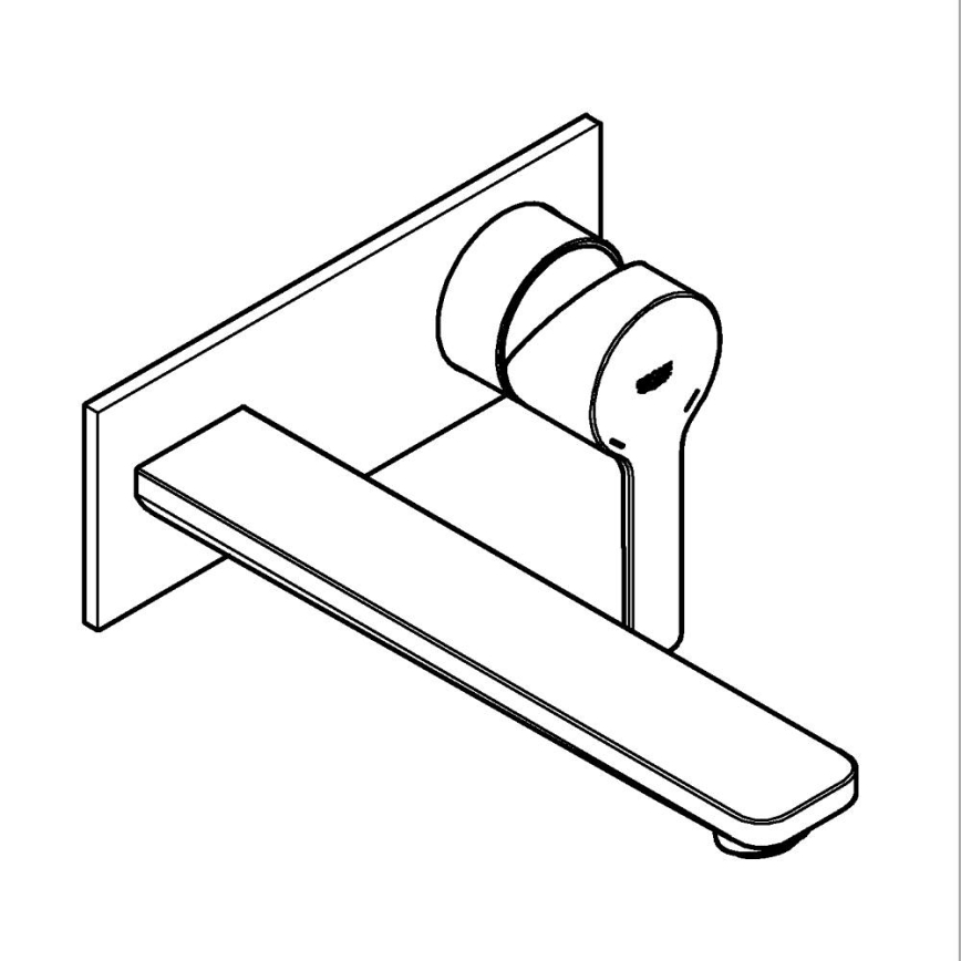 GROHE 23444AL1 - Rejtett beépítésű mosdócsaptelep LINEARE 207 mm grafit