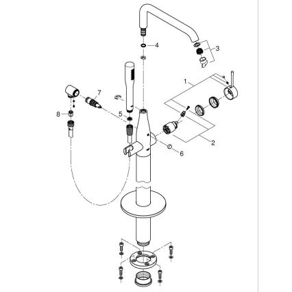 GROHE 23491GN1 - ESSENCE kádcsaptelep 277 mm, arany