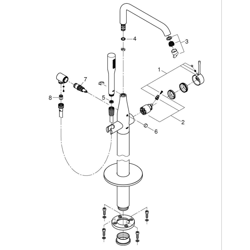 GROHE 23491GN1 - ESSENCE kádcsaptelep 277 mm, arany