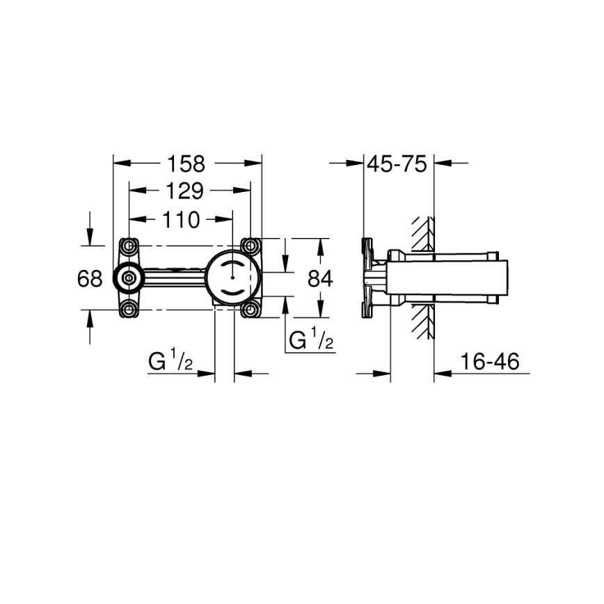 GROHE 23571000 - Beépítőtest rejtett csaptelephez