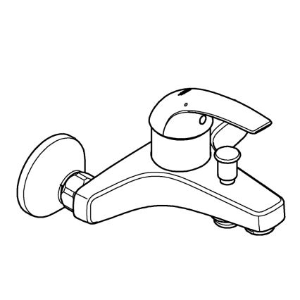 GROHE 23599000 - EUROSMART kádcsaptelep DN 15, fényes króm