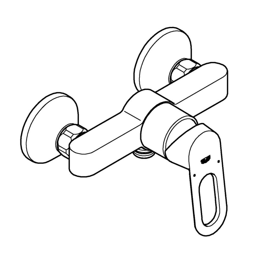 GROHE 23634000 - BAULOOP zuhanycsaptelep DN 15, fényes króm