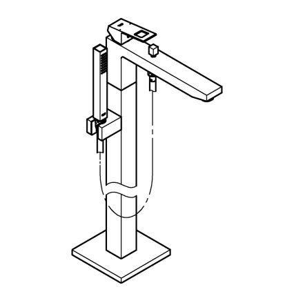 GROHE 23672001 - EUROCUBE kádcsaptelep 298 mm, fényes króm