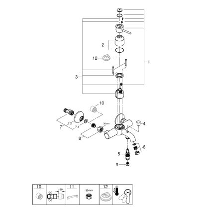 GROHE 23787000 - START CLASSIC DN 15 kádcsaptelep, fényes króm
