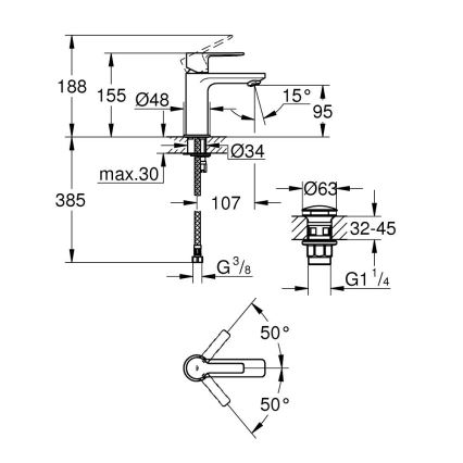 GROHE 23791DC1 - LINEARE mosdócsaptelep, rozsdamentes acél